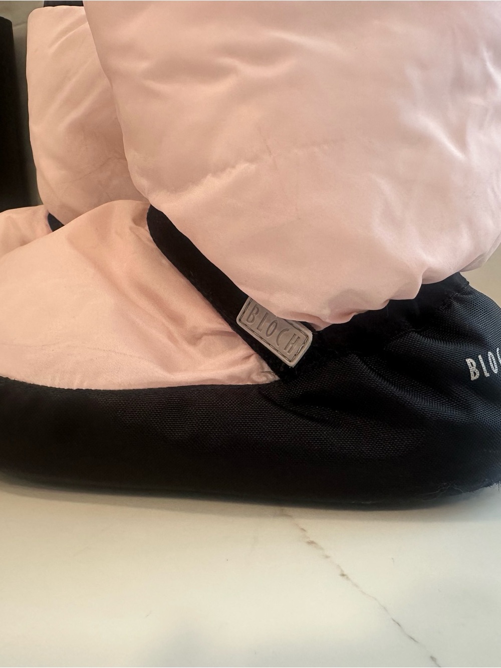 Bloch Ballet Pink and Black Kids Puffer Booties - Picture 2 of 5